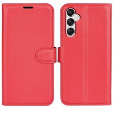  Samsung Galaxy A25 5G Fodral Litchi L&auml;der R&ouml;d - Teknikhallen.se