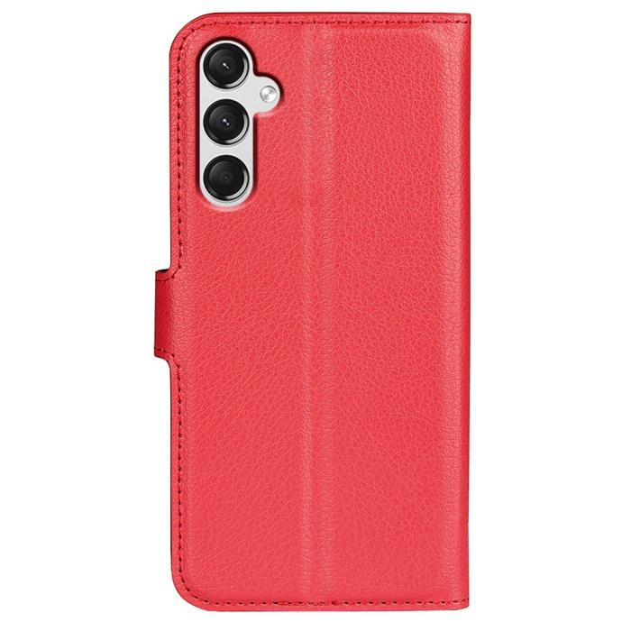 Bild 6,  Samsung Galaxy A25 5G Fodral Litchi Läder Röd - Teknikhallen.se