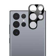  Samsung Galaxy S23 Ultra Linsskydd H&auml;rdat Glas Svart - Teknikhallen.se