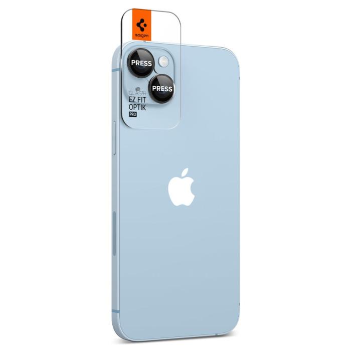Bild 2, Spigen Spigen iPhone 14 / 14 Plus 2-PACK Optik.tR 