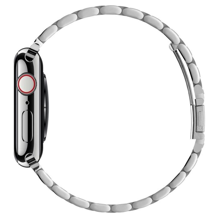 Bild 4, Spigen Spigen Apple Watch 42/44/45/46/49mm Armband Modern Fit Silver - Teknikhallen.se