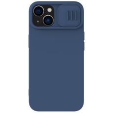 NILLKIN NILLKIN iPhone 14 Plus Skal MagSafe CamShield Silky Liquid Bl&aring; - Teknikhallen.se