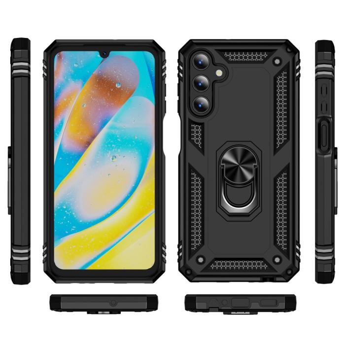 Bild 2,  Samsung Galaxy A15 5G Skal Armor Ring Hybrid Svart - Teknikhallen.se