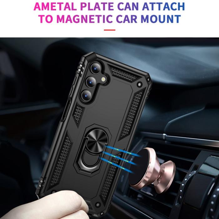 Bild 3,  Samsung Galaxy A15 5G Skal Armor Ring Hybrid Svart - Teknikhallen.se