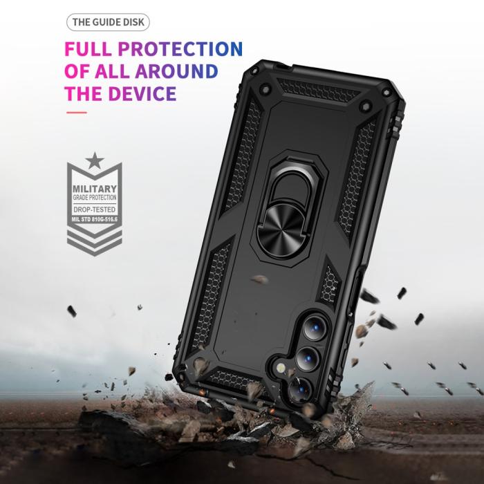 Bild 4,  Samsung Galaxy A15 5G Skal Armor Ring Hybrid Svart - Teknikhallen.se