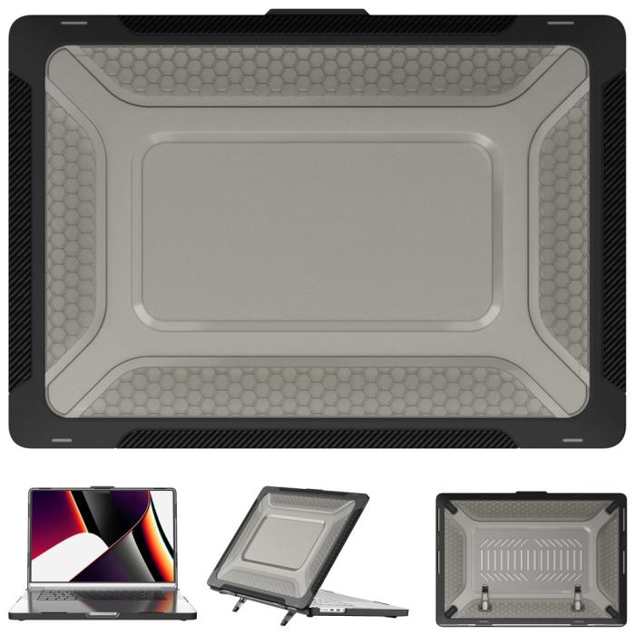 Bild 2,  MacBook Pro 16 2021-2023 Skal Med Kickstand Svart - Teknikhallen.se