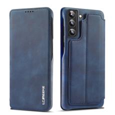 LC.IMEEKE LC.IMEEKE Samsung Galaxy S22 Fodral Flip Retro Bl&aring; - Teknikhallen.se