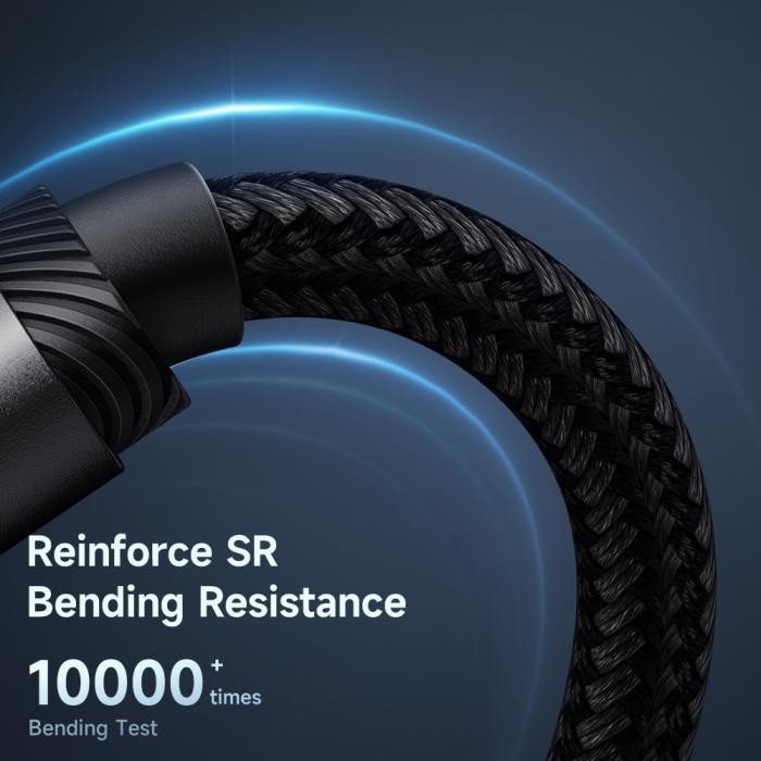 Bild 5, MCDODO Mcdodo 2m 240W PD USB-C - USB-C Nylonkabel Svart - Teknikhallen.se