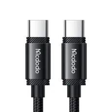 MCDODO Mcdodo 2m 240W PD USB-C - USB-C Nylonkabel Svart - Teknikhallen.se