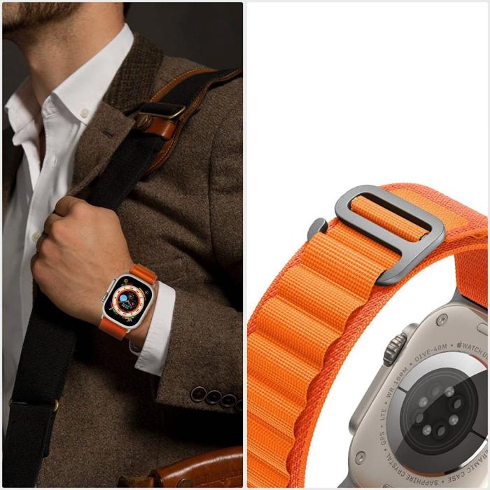 Bild 6, Tech-Protect Tech-Protect Galaxy Watch 4/5/5 Pro/6/7/FE Armband Nylon Pro Orange - Teknikhallen.se