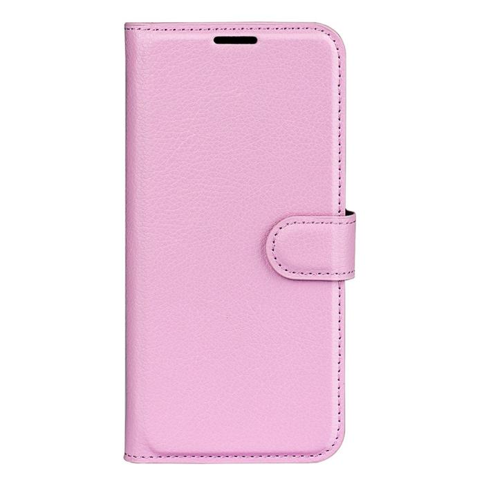 Bild 5,  Samsung Galaxy S25 Fodral Litchi Läder Ljus Rosa - Teknikhallen.se
