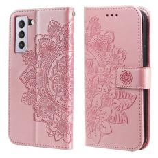  Samsung Galaxy S21 FE Fodral Mandala L&auml;der Ros&eacute;guld - Teknikhallen.se