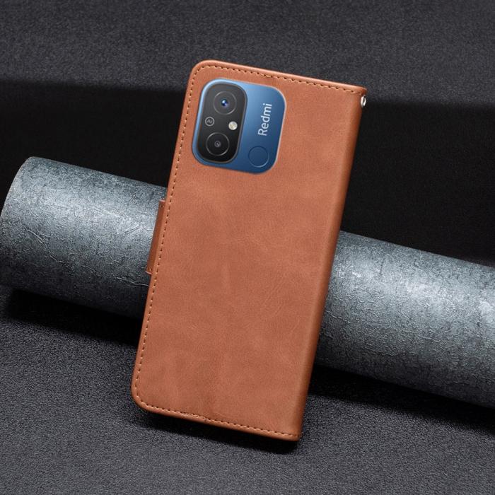 Bild 4,  Xiaomi Redmi 12C 4G Fodral Shark Solid Läder Brun - Teknikhallen.se