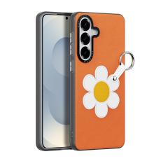 DUX DUCIS DUX DUCIS Samsung Galaxy S26 Skal PU-L&auml;der Pr&auml;stkrage Orange - Teknikhallen.se