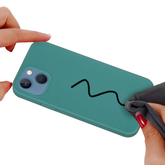 Bild 5,  iPhone 13 Skal Liquid Silikon Skogsgrön - Teknikhallen.se