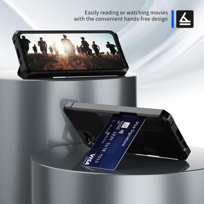 Bild 3,  Samsung Galaxy A55 5G Skal Shockproof Med Kortfack Svart - Teknikhallen.se