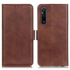  Sony Xperia 1 V Fodral Magnetisk St&auml;ngning Brun - Teknikhallen.se