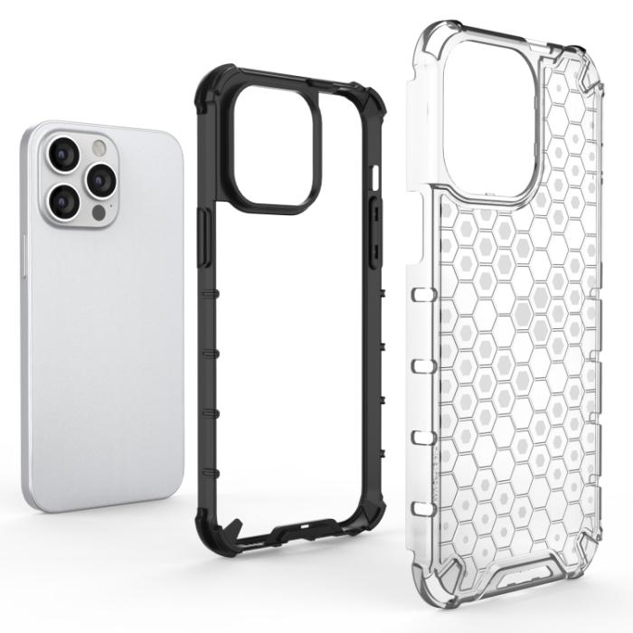 Bild 5,  iPhone 15 Pro Max Skal Honeycomb Shockproof Grön - Teknikhallen.se