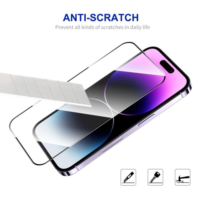 Bild 3, ENKAY ENKAY iPhone 15 Pro Max 2-PACK Skärmskydd Heltäckande - Teknikhallen.se