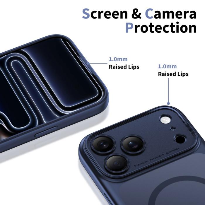 Bild 4, Tech-Protect Tech-Protect iPhone 17 Pro Skal MagSafe MagPeak Matt Deep Blue - Teknikhallen.se