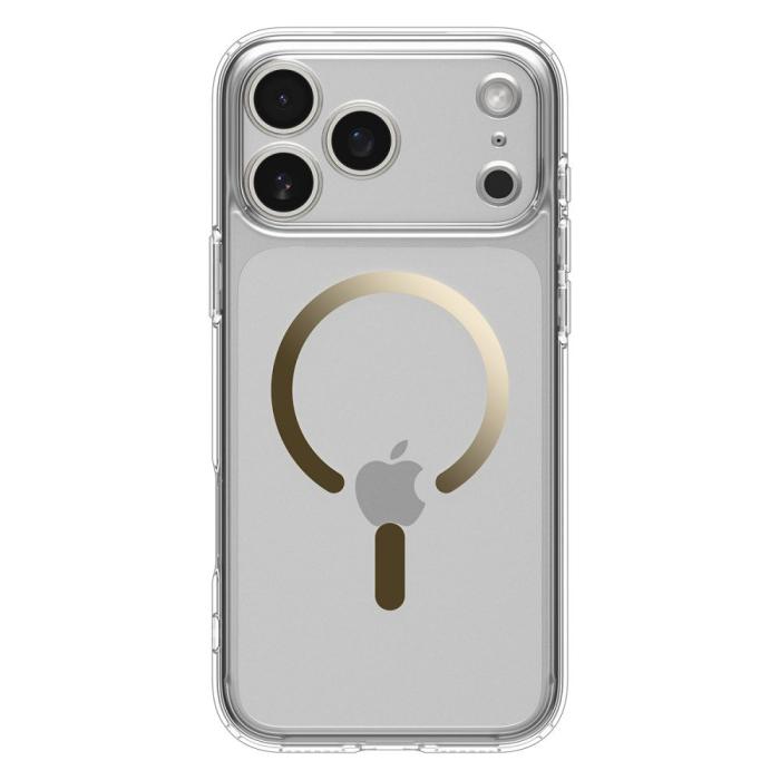 Bild 2, Spigen Spigen iPhone 17 Pro Skal MagSafe Ultra Hybrid Clear/Gold - Teknikhallen.se