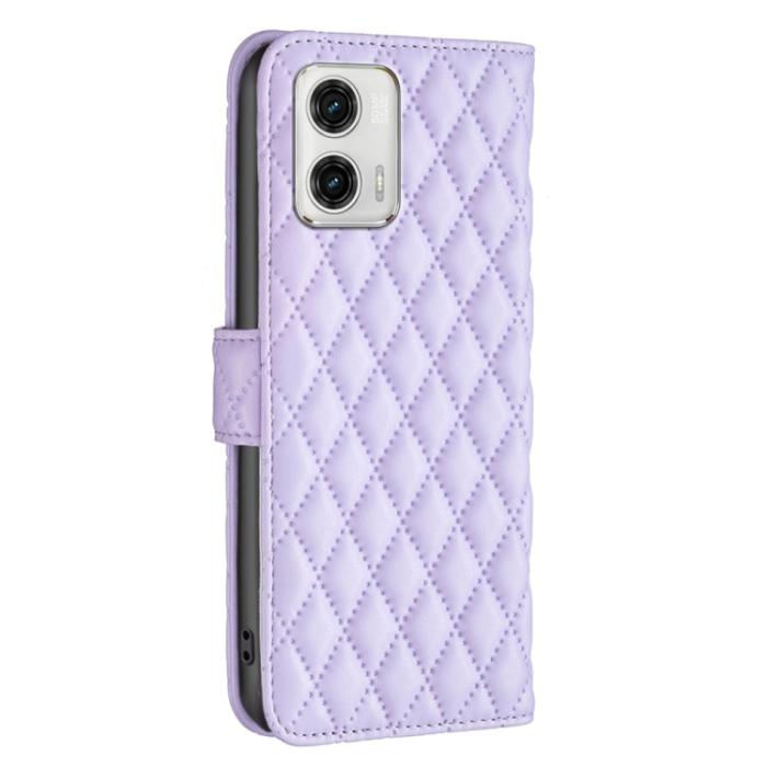 Bild 3,  Motorola Moto G73 5G Fodral Diamond Läder Lila - Teknikhallen.se
