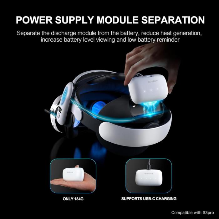 Bild 3, BOBOVR BOBOVR 10000 mAh B100 Batteripaket För BOBOVR S3 Pro - Teknikhallen.se