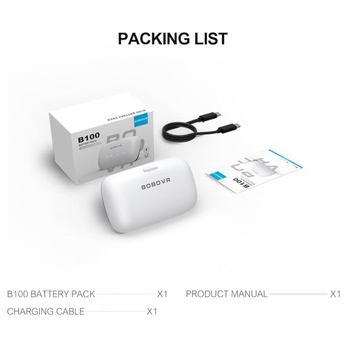 Bild 6, BOBOVR BOBOVR 10000 mAh B100 Batteripaket För BOBOVR S3 Pro - Teknikhallen.se