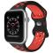 ColorPop Sportarmband Dual-Color Apple Watch 42/44/45/49 mm (M/L) Svart/Röd - Teknikhallen.se