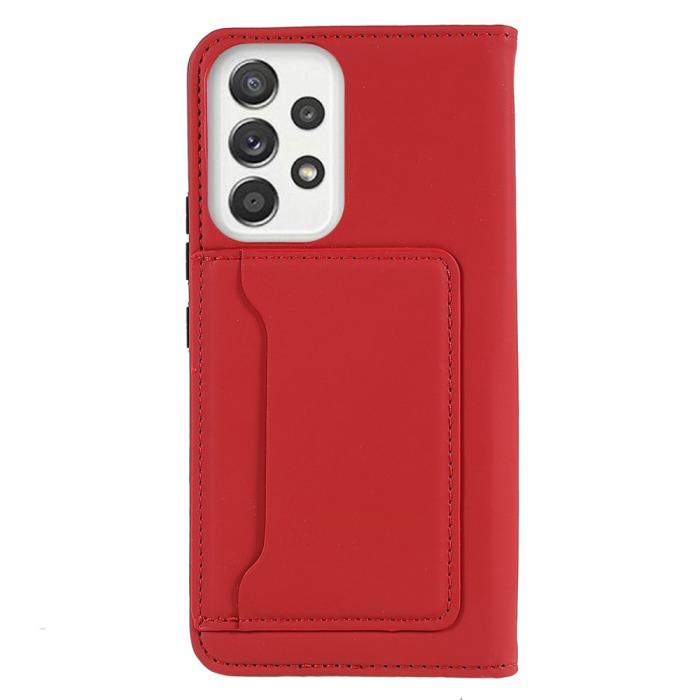 Bild 3,  Samsung Galaxy A53 5G Fodral Skin Touch Med Kortfack Röd - Teknikhallen.se