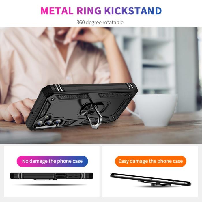 Bild 5,  Samsung Galaxy A15 5G Skal Armor Ring Hybrid Svart - Teknikhallen.se