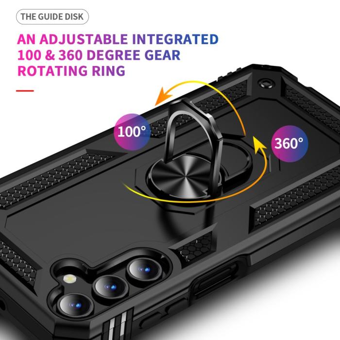 Bild 6,  Samsung Galaxy A15 5G Skal Armor Ring Hybrid Svart - Teknikhallen.se