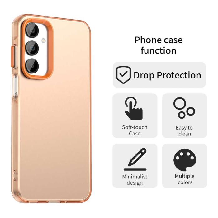 Bild 4,  Samsung Galaxy A36 5G/A56 5G Skal Hybrid Matt Orange - Teknikhallen.se