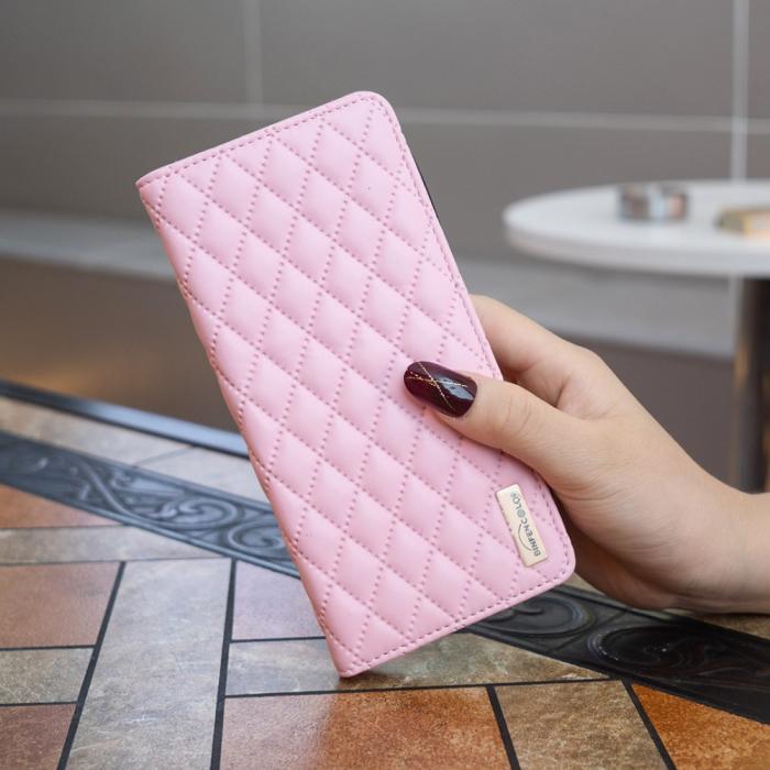 Bild 5, BINFEN BINFEN Galaxy S25 Ultra Fodral Flip Diamond Läder Rosa - Teknikhallen.se