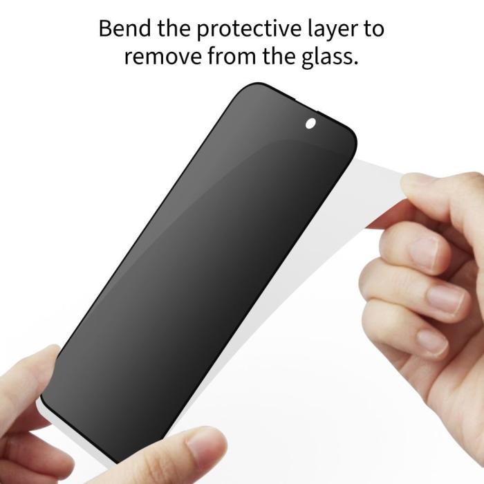 Bild 5, Tech-Protect Tech-Protect Galaxy S25 Edge 2-PACK Skärmskydd GlassSpy+ Privacy - Teknikhallen.se