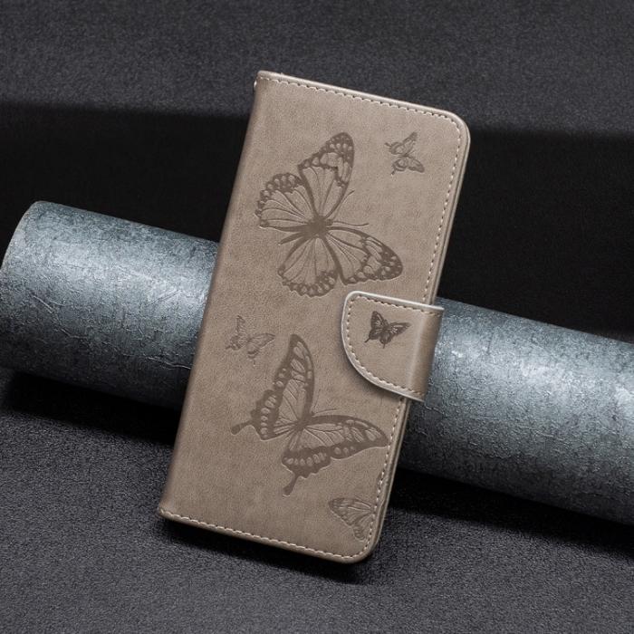 Bild 5,  Xiaomi 12 Fodral Tryck Butterfly Grå - Teknikhallen.se