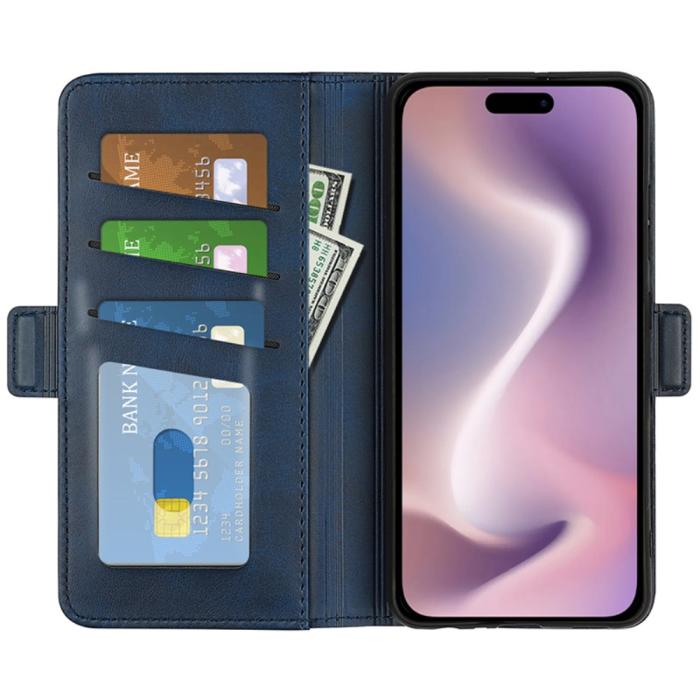 Bild 2,  iPhone 16 Pro Fodral Med Magnetisk Stängning Blå - Teknikhallen.se