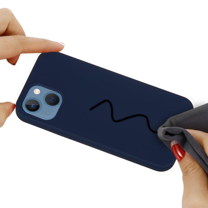 Bild 5,  iPhone 13 Skal Liquid Silikon Mörk Blå - Teknikhallen.se