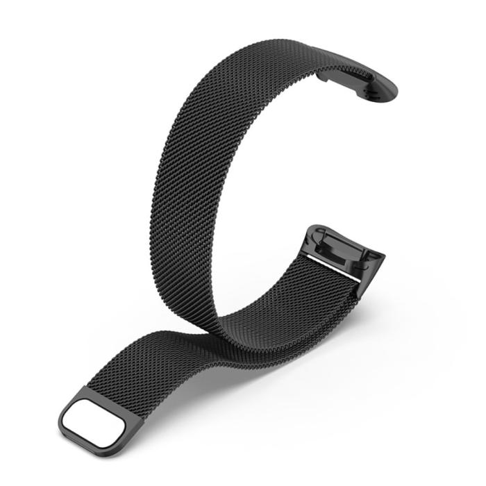 Bild 2,  Fitbit Charge 6 / 5 Metall Armband Milanese Loop Svart - Teknikhallen.se