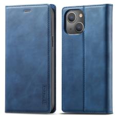 LC.IMEEKE LC.IMEEKE iPhone 15 Plus Fodral Flip L&auml;der Bl&aring; - Teknikhallen.se