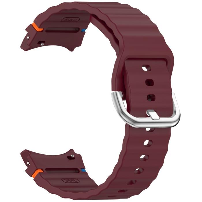 Bild 2,  Galaxy Watch 5/5 Pro/6/7/FE Armband Silikon Wave Design - Teknikhallen.se