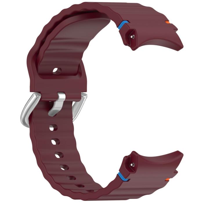 Bild 3,  Galaxy Watch 5/5 Pro/6/7/FE Armband Silikon Wave Design - Teknikhallen.se