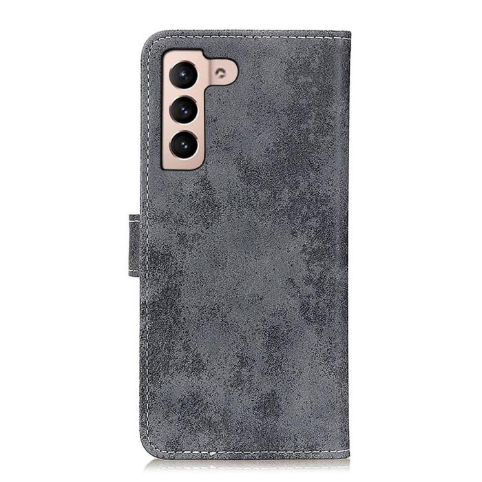 Bild 3,  Samsung Galaxy S22 Plus Fodral Retro Läder Grå - Teknikhallen.se