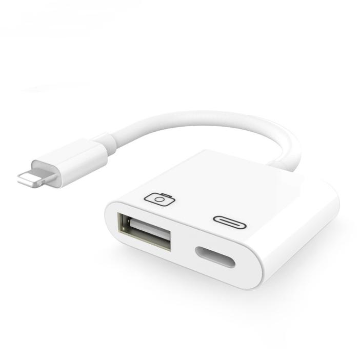 Bild 3,  Lightning Till USB 3-kameraadapter Vit - Teknikhallen.se