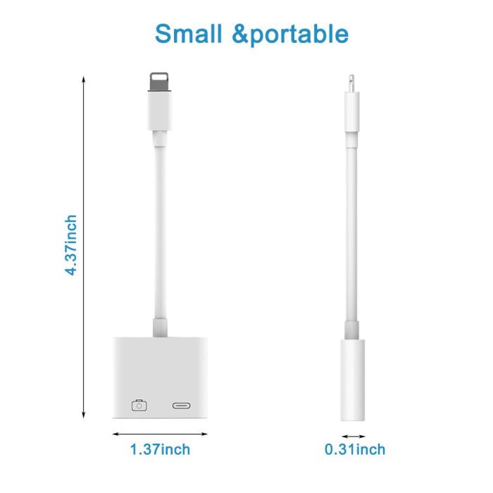 Bild 4,  Lightning Till USB 3-kameraadapter Vit - Teknikhallen.se