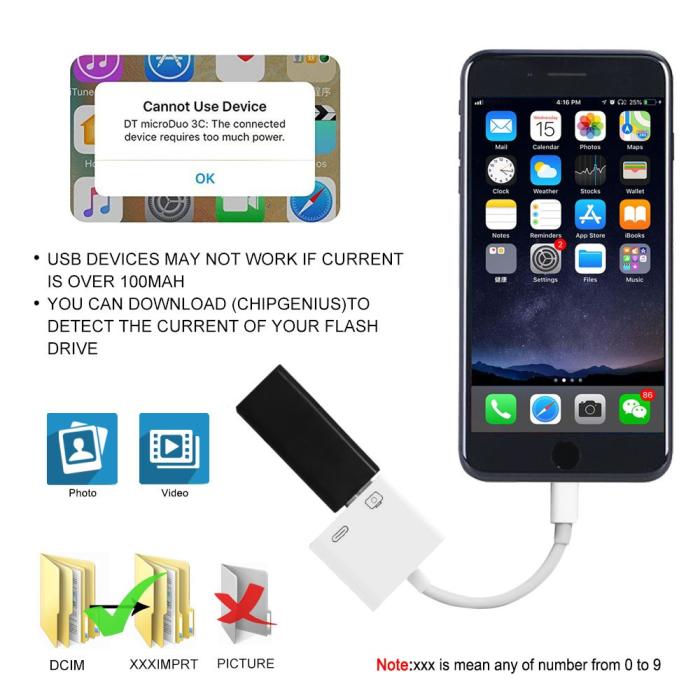 Bild 6,  Lightning Till USB 3-kameraadapter Vit - Teknikhallen.se