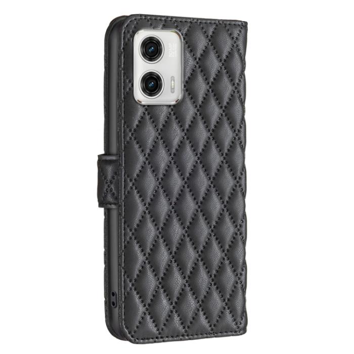 Bild 3,  Motorola Moto G73 5G Fodral Diamond Läder Svart - Teknikhallen.se