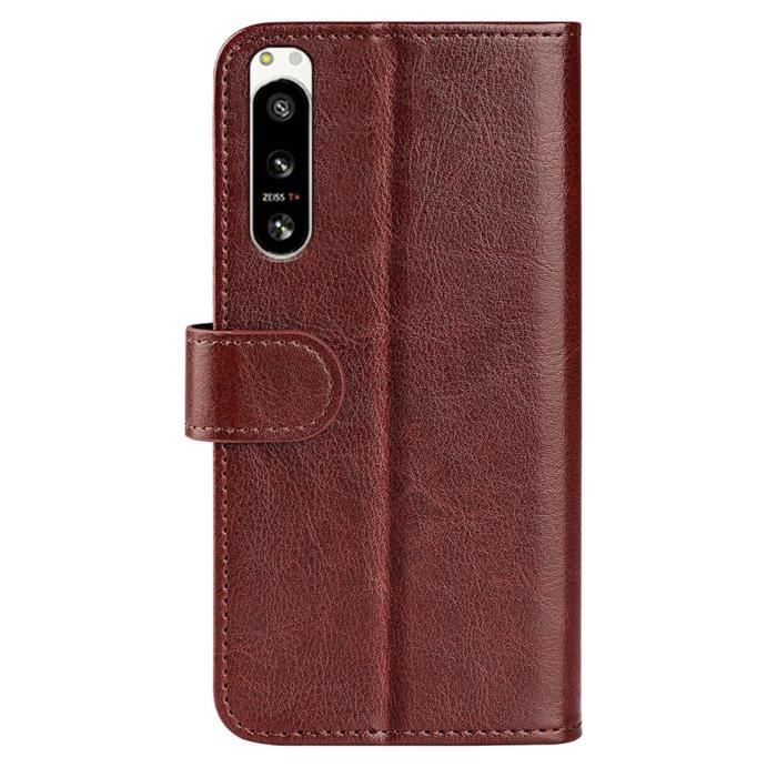 Bild 6,  Sony Xperia 5 IV Fodral Crazy Horse Läder Brun - Teknikhallen.se