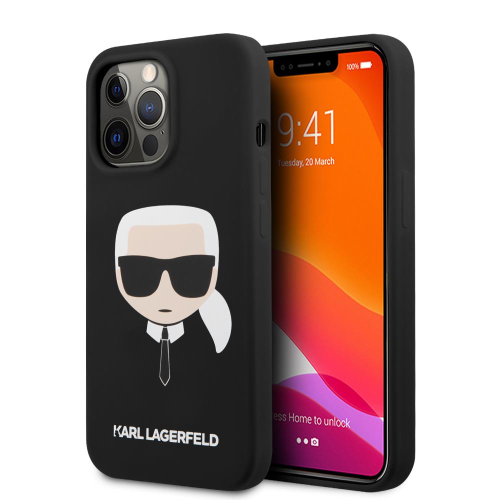 Karl Lagerfeld Karl Lagerfeld iPhone 13 Pro Skal Liquid Silikon Svart - Teknikhallen.se