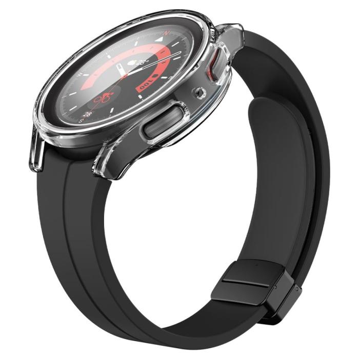 Bild 6, Spigen Spigen Galaxy Watch 5 Pro 45mm Skal Thin Fit / Härdat Glas Transparent - Teknikhallen.se